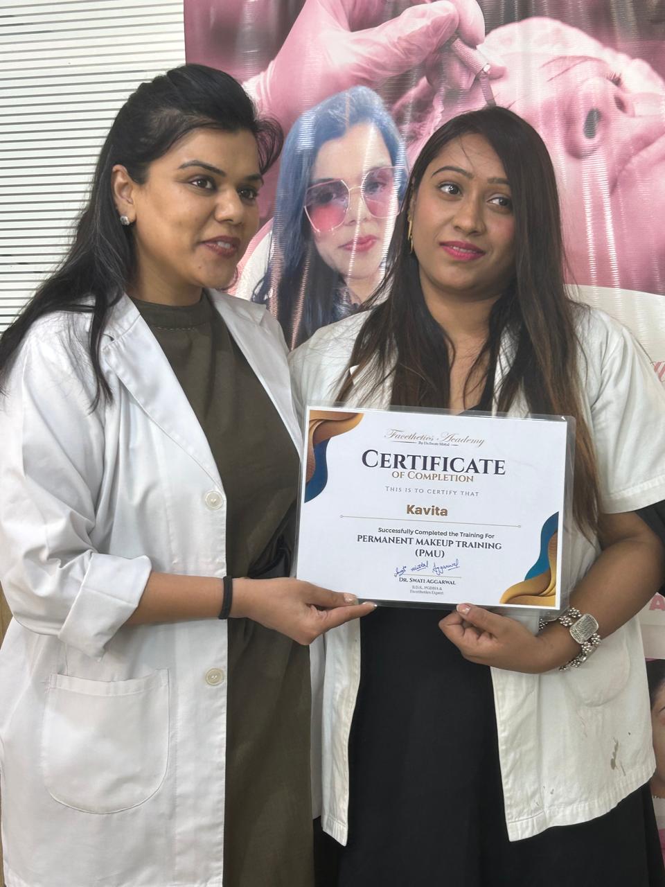 Clinical cosmetology course certificate Delhi Facethetics