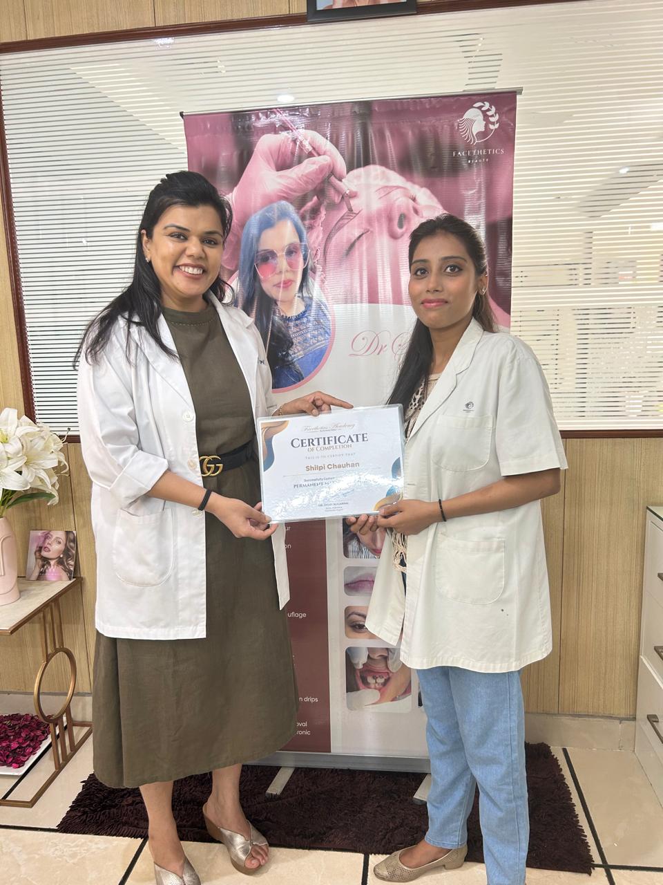 Cosmetology course Delhi certificate Facethetics Beauty